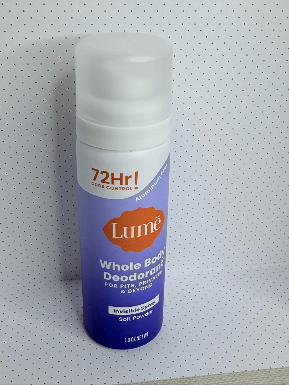 Lumē Whole Body Invisible Deodorant Spray - White and Lavender (Soft Powder)